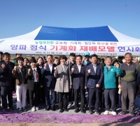 경북농업기술원, 양파 정식 기계화 현장 연시회 개최